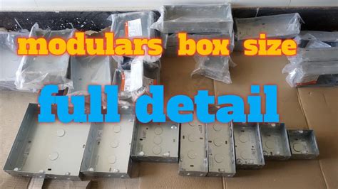 electrical modular box sizes list|4 module metal box size.